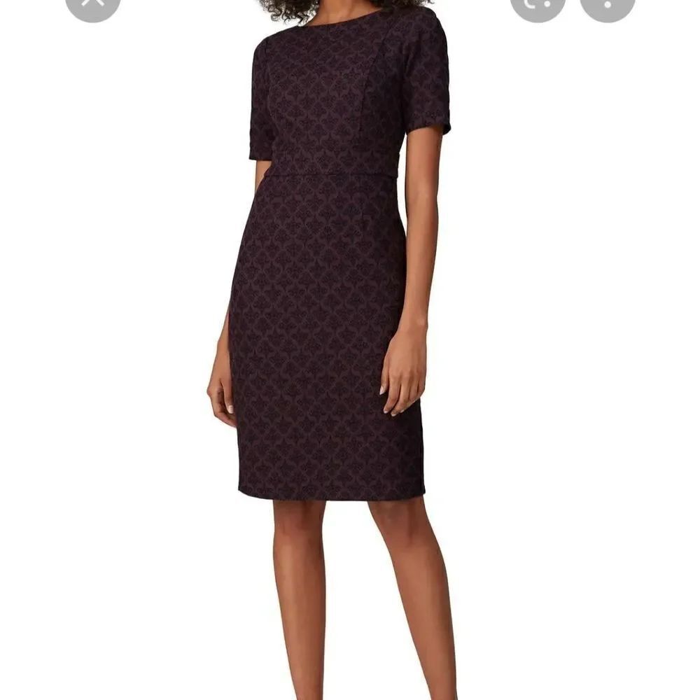 Boden Talia textured purple &black dress sz 6R